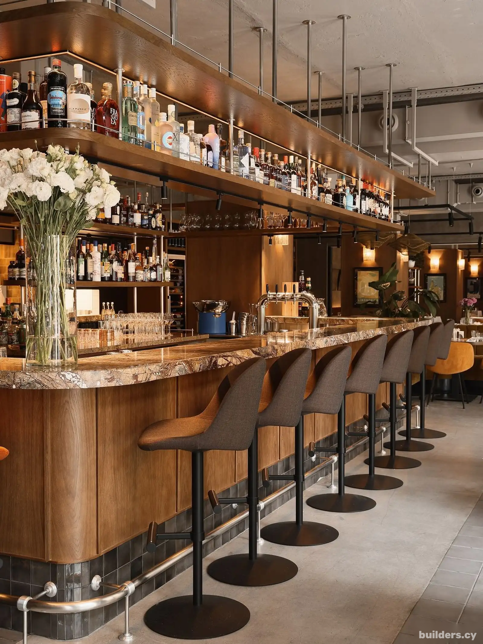 Custom restaurant woodwork & bar counters in paphos — Work portfolio 1
